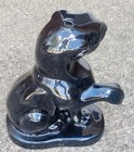 Rare Vintage 12  Mid Century Modern Ceramic Black Panther Tv Lamp 