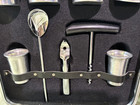 Vintage Executair 707 Travel Bar Set - Portable Cocktail Kit W  Case Mid Century