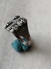 Antique Rare Victorian  Memento Mori Skulls And Cross Silver 800 Ring Us-12