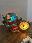 Vtg 1976 Schlitz Advertising Lighted Beer Clock Golden Globe Cash Register Works