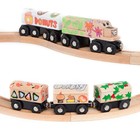 8 Unpainted Train Cars With 12 Colors Paint And Brushes Set For Wooden Railway