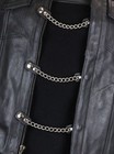 Vest Extenders 1 Row Chain Motorcycle Biker Leather Jacket  4 Inch-4 Pcs Set