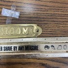 Screw Room Wall Plaque Boat Sign Solid Brass Nautical Beach House Decor 