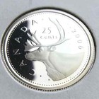 Canada   2006  0 926 Silver  Proof  25 Cent  Coin 