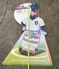 Vtg 1992 Detroit Tigers Baseball Budweiser Beer Cardboard Contest Ad Sign 50   