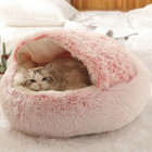 Cat Bed Round Plush Dog Warm Bed House Soft Long Deep Sleeping Pet For Small Ani