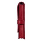 Pen Holder Pencil Case Full Grain Leather By Diloro Holds Two Pens Pencils Red
