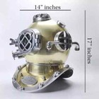 18  Steel Diving Helmet Us Navy Mark V Deep Sea Scuba Antique Divers Helmet