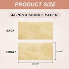 48 Packs Envelopes Vintage Aged Paper Earthy Yellow -9 X 4 Inch