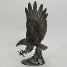 Vintage Pewter Eagle Figure Signed Lance H Wilson 7  Fine Detail Heavy 718 5000