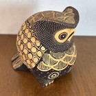 Vintage Hand Painted   Carved Wooden Owl Figurine