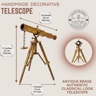 Vintage Brass Table Telescope 15x Magnification  800g - Nautical Decor Gift
