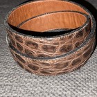 Vintage Cowhide Leather Belt Western Rustic Distressed Silver Buckle Americana