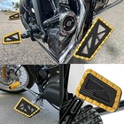 Gold   Black Footboards Shifter Pegs Footpeg Kit For Harley Touring Softail Dyna