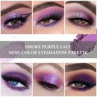 9colors Purple Smokey Eye Shadow Palette Makeup highly Black Taupe 