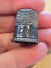 Fantastic Antique Sterling Silver Thimble Sz 10 In Original Box  2