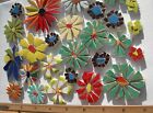 26 Daisy Mosaic Tile Set Mixed Size   Color Broken Cut China Plate Tiles     