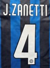 Zanetti  4 Large Fit 2010 Final Home Blue Retro Italy Soccer Football L
