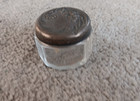 Antique Art Nouveau Sterling Silver And Cut Glass Dresser Jar  Simple Floral