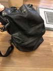 Vintage Rare Naot Black Leather Backpack Bag Travel Day Columbian Leather