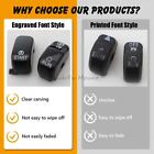6pcs Black Hand Control Switch Caps Button Cover For Harley Dyna Softail Xl 883