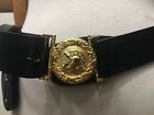 Usma West Point Cadet Army Military Black Leather Saber Sword Belt Brass Buckle