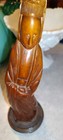 Chinese Hand Carved Rosewood Figure Man Wood Stand Vintage Antique Statue Asian 