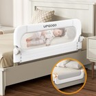 Folding Bed Rail For Toddlers baby Bed Rail Guard With 43 l X 23 6  H White