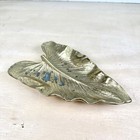 Virginia Metalcrafters Solid Brass C1948 Calla Lily Leaf 3-33 Tray Decor 4  Vtg