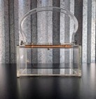 Vintage 1950s Original Rialto Ny Clear Lucite Box Purse Mid Century Handbag Rare