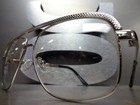 Men s Or Women Classic Vintage Retro Style Clear Lens Eye Glasses Silver Frame