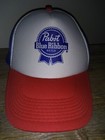 New Pabst Blue Ribbon Trucker Hat Red White Blue Pbr Beer Wisconsin Brewery Cap