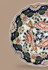 Makkum Bg17 Delft Hand Painted Floral Scalloped Wall Plate 7    Holland