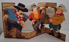 Vintage Hallmark Birthday Greeting Card Trifold Cowboys Good Guy Bad Guy Used