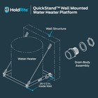 Holdrite Quickstand 26-1 2 Inch Wall Mounted Water Heater Platform  50-swhp-w