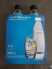 Sodastream Carbonating Bottles 2 Pack 1 Liter Black Tops New  Sparkling Water