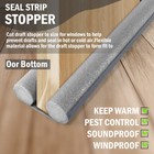 Door Bottom Seal Strip Stopper Twin Door Draft Guard Stopper Soundproof Strip