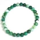 4 6 8 10 12mm Natural Green Stripe Agate Gemstone Beads Stretch Bracelet 7 5 