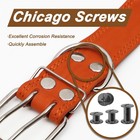 120pcs Gunmetal Black Chicago Screws Rivets Kit Leather Craft Belts Purses 