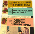 Lot 3 Vintage 70s Grumbacher Art Book Still Life Watercolor Mixed Media Painting