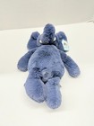 Jellycat Bashful Blue Plush Elephant Medium Stuffed Animal Retired Authentic New