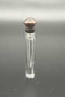 Antique Victorian Cut Glass Miniature Perfume Bottle With Lid - 1 3 4 