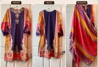 Pakistani indian Designer 3 Piece Silk Shalwar Kameez Dupatta     Silk Blend S m