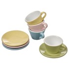 Tea Party Set Ceramic 9 Piece Pretend Play Teapot Cups Saucers  Personalized