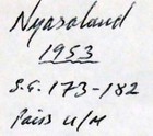 Nyasaland 1953 Values To 1 - In Pairs U m As Described Gq83