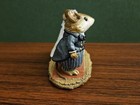 Vintage Wee Forest Folk  wedding Mice   m-067  Pinstripe Pants - Mint Condition 