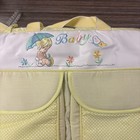 Vintage Super Baby Yellow Embroidered Diaper Bag     Pastel Nursery Style
