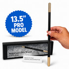 13 5  Magician   s Pro Wand By Oliver Magic Magnetic Trick Metal Black Gold Heavy