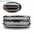 Front Upper Grille Grill Chrome For 2016 2017 2018 Chevrolet Silverado 1500