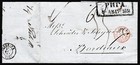 Latvia Cover 1851 Riga Russian Boxed Black Cancel Prussia To Bordeaux Z1632